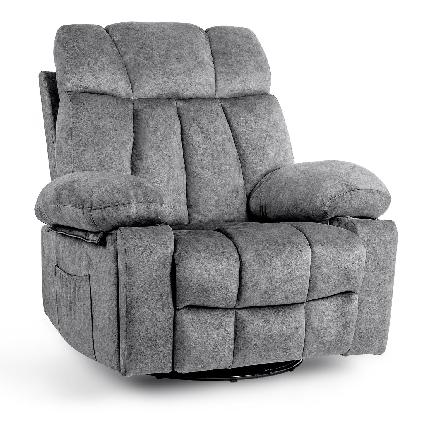 Massage Swivel Rocking Chair, Living Room Massage Chair With Vibration Massage And Heating, Ergonomic Recliner, USB Charging Port